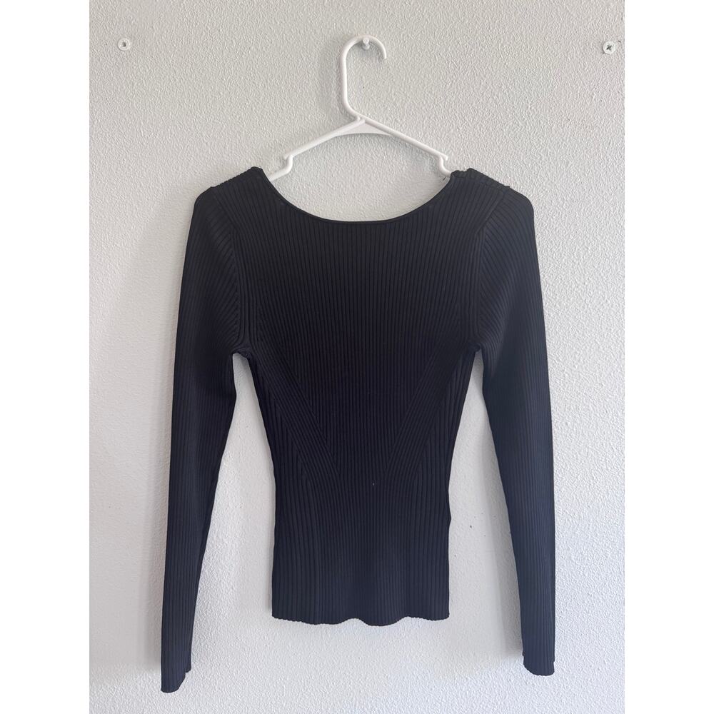 Banana Republic Black LongSleeve Scoopback top size small